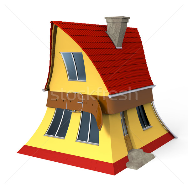 Casa apretado cinturón familia modelo casa Foto stock © Harlekino