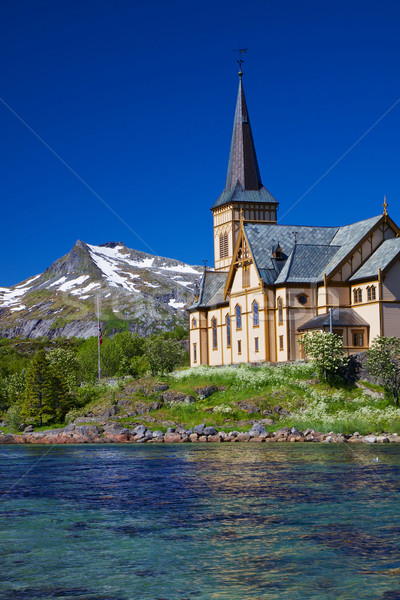 Lofoten cathedral in Norway Stock photo © Harlekino