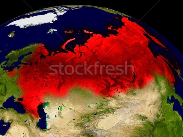 Foto d'archivio: Russia · spazio · rosso · illustrazione · 3d · dettagliato