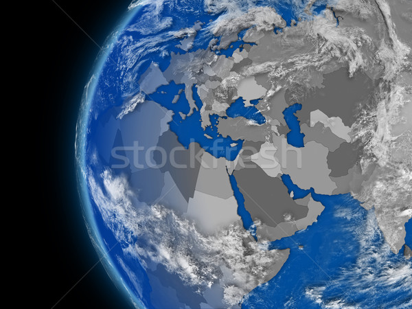 Regio politiek wereldbol illustratie atmosferisch Stockfoto © Harlekino
