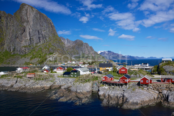 Village of Hamnoy on Lofoten Stock photo © Harlekino