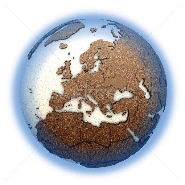 Europe on light Earth Stock photo © Harlekino