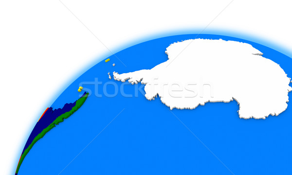Antarctica on globe Stock photo © Harlekino