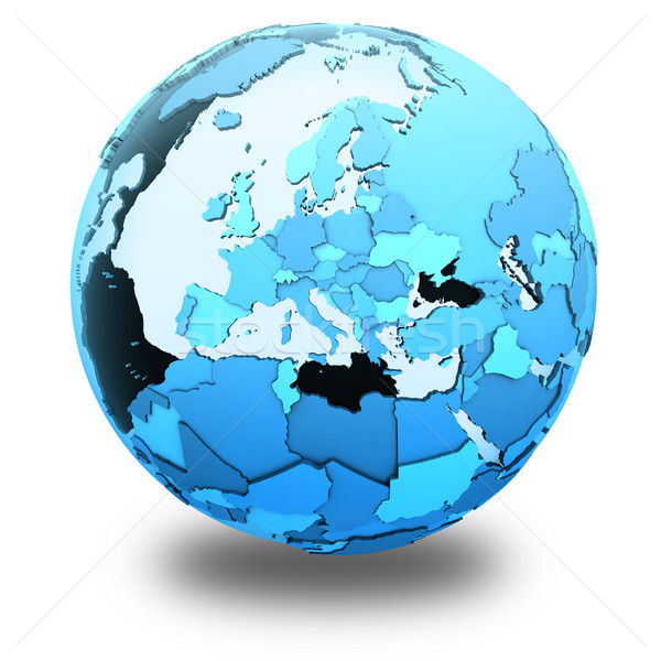 Európa áttetsző Föld modell Föld látható Stock fotó © Harlekino
