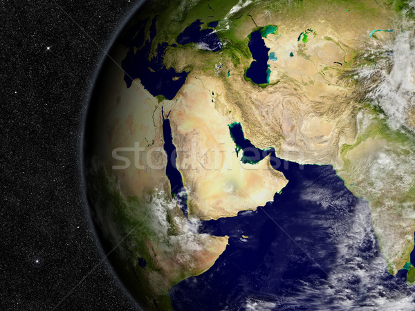 Middle East on planet Earth Stock photo © Harlekino
