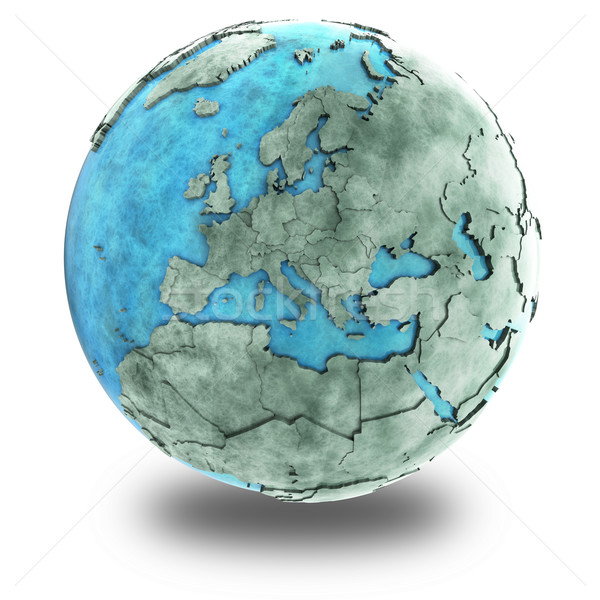 Europa mármol planeta tierra 3D modelo azul Foto stock © Harlekino