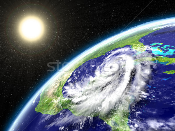 Uragan urias Florida America ilustrare 3d Imagine de stoc © Harlekino
