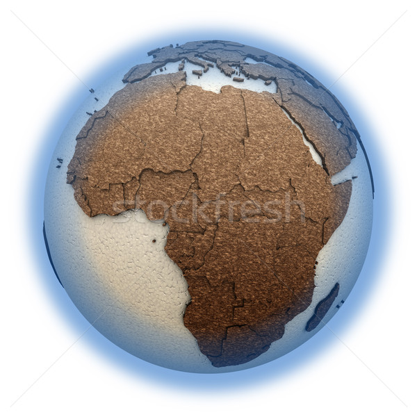 Africa on light Earth Stock photo © Harlekino
