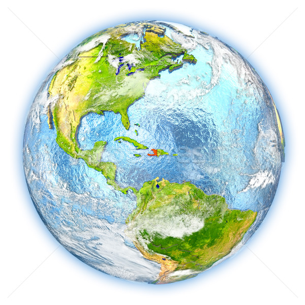 Haiti on Earth isolated Stock photo © Harlekino
