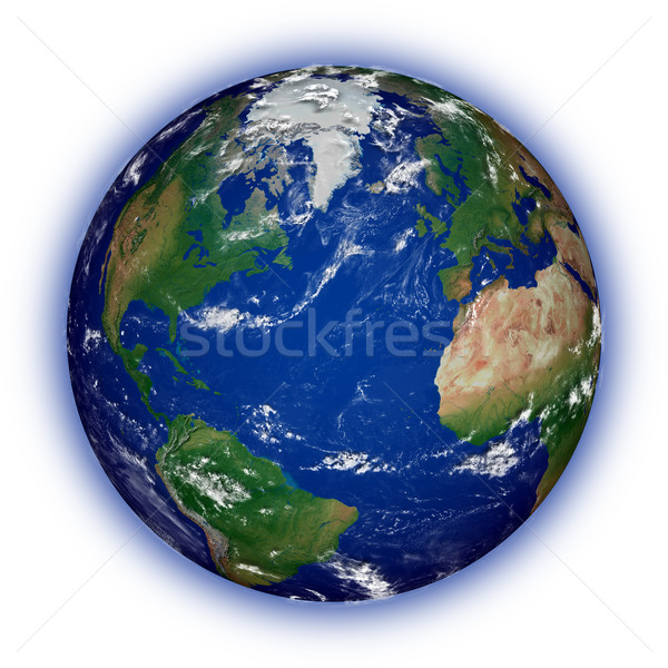Noordelijk aarde Blauw geïsoleerd witte Stockfoto © Harlekino