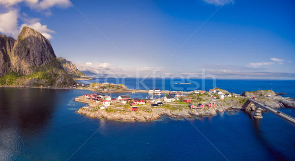 Scenic village in Norway Stock photo © Harlekino