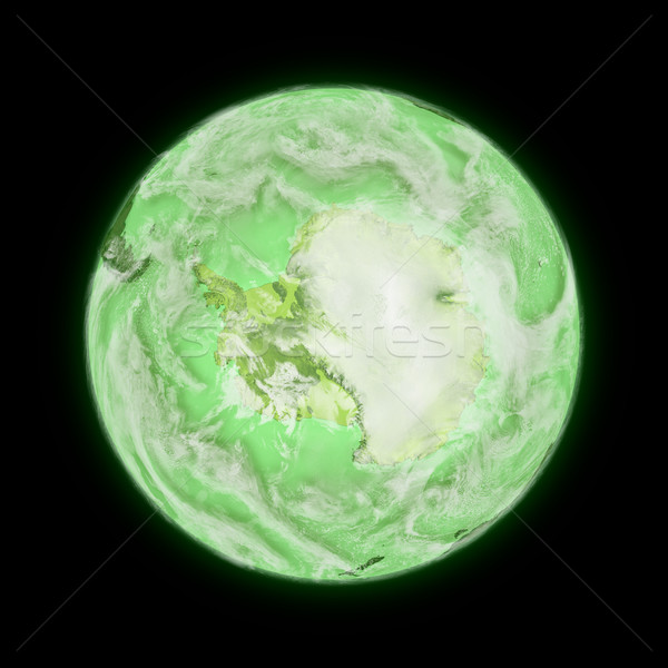 Stock photo: Antarctica on green planet Earth