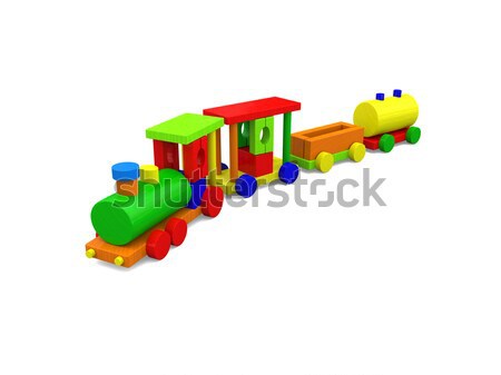 Cute toy train Stock photo © Harlekino