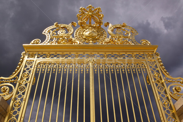 Golden gate versailles palais Paris moments tempête [[stock_photo]] © Harlekino