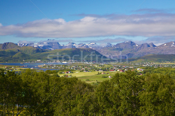 如畫 挪威 全景 挪威 夏天 商業照片 © Harlekino