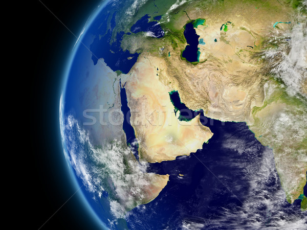 Bliskim Wschodzie przestrzeni atmosfera chmury elementy obraz Zdjęcia stock © Harlekino