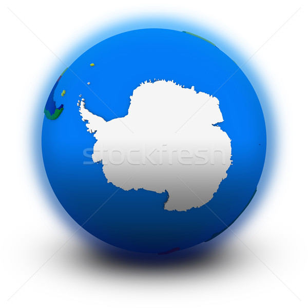 Antarctica on political globe Stock photo © Harlekino