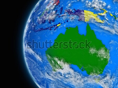 Australisch continent politiek wereldbol illustratie atmosferisch Stockfoto © Harlekino