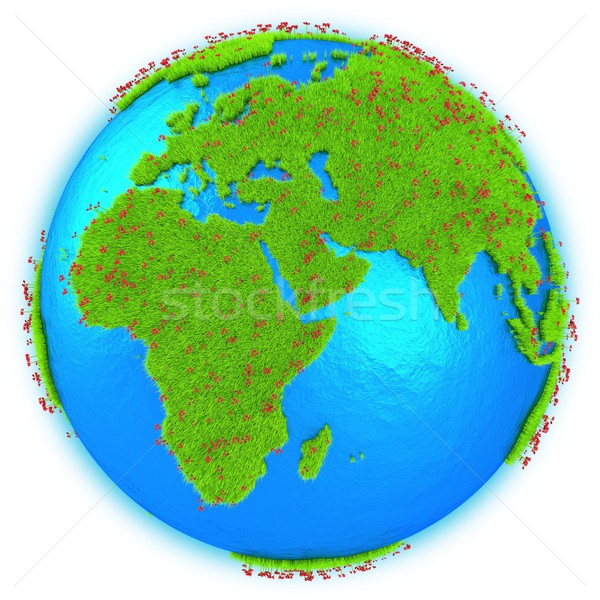 Stock foto: Afrika · Europa · Planeten · Erde · african · grasbewachsenen · isoliert