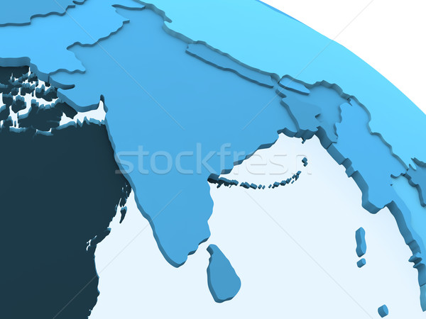 India áttetsző Föld modell Föld látható Stock fotó © Harlekino