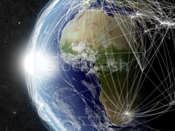 Network over Africa Stock photo © Harlekino