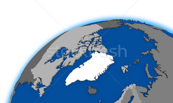Arctic north polar region on globe political map Stock photo © Harlekino