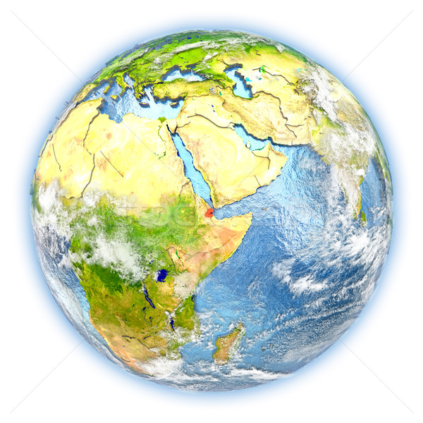 Djibouti tierra aislado rojo planeta tierra 3d Foto stock © Harlekino