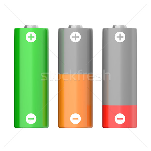 Stock photo: Battery charging symbols
