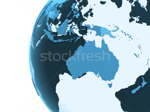 Australia on translucent Earth Stock photo © Harlekino