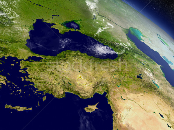 Turkey from space Stock photo © Harlekino