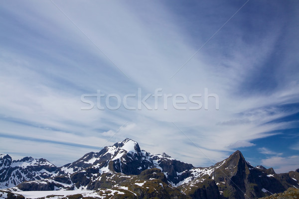 Cloudscape over mountains Stock photo © Harlekino