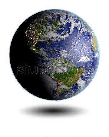 Norte América azul tierra planeta tierra aislado Foto stock © Harlekino