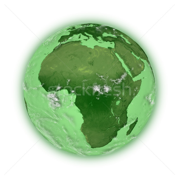 Afrika Föld zöld izolált fehér rendkívül Stock fotó © Harlekino