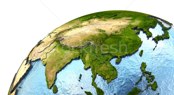 Délkelet-Ázsia Föld rendkívül részletes Föld kontinensek Stock fotó © Harlekino