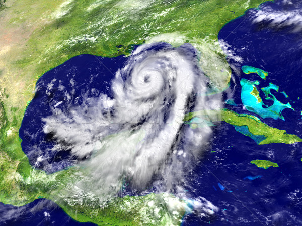Ogromny huragan mexican Karaibów wybrzeża Zdjęcia stock © Harlekino