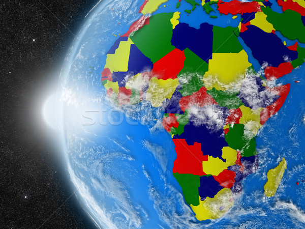 África continente espacio planeta tierra político Foto stock © Harlekino