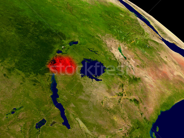 Rwanda from space Stock photo © Harlekino