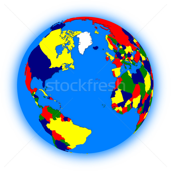 északi Föld térkép országok izolált fehér Stock fotó © Harlekino