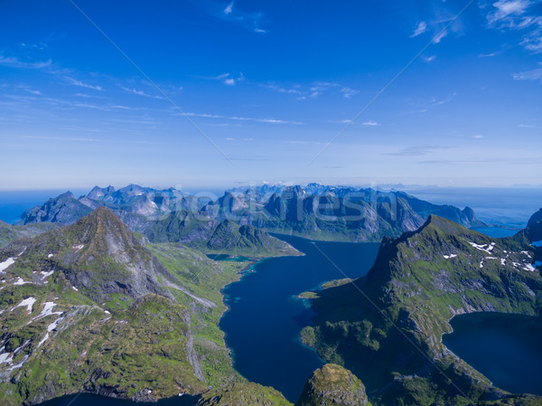 Peaks and fjords on Lofoten Stock photo © Harlekino