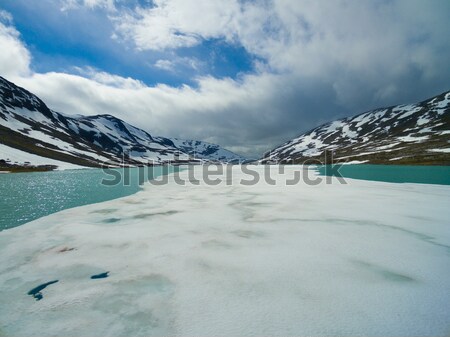 Léger glace eau partie congelés lac Photo stock © Harlekino