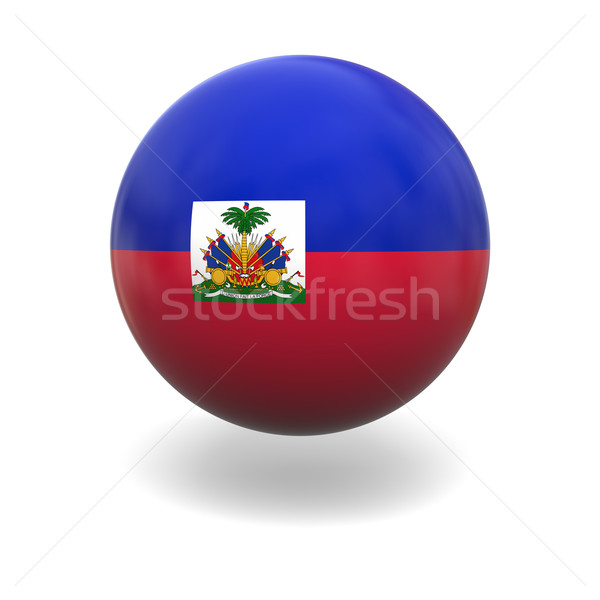 Haiti bandiera sfera isolato bianco Foto d'archivio © Harlekino