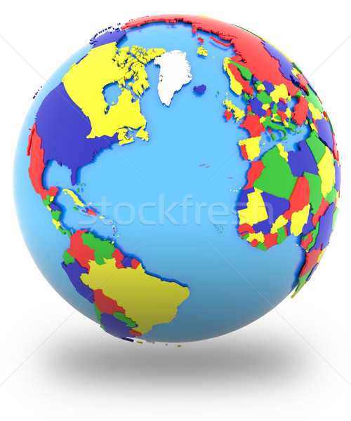 Occidental mundo político mapa mundo países Foto stock © Harlekino