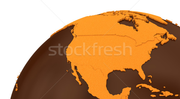 North America on chocolate Earth Stock photo © Harlekino