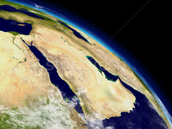 Stock fotó: Arab · félsziget · űr · Föld · rendkívül · részletes