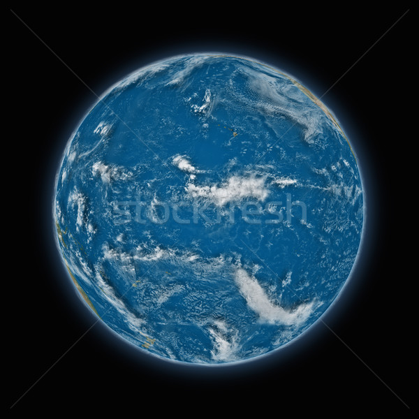 Océano planeta tierra azul aislado negro Foto stock © Harlekino