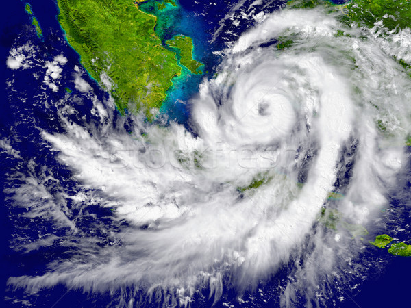 Hurrikan Südostasien riesige Elemente Bild Wolken Stock foto © Harlekino