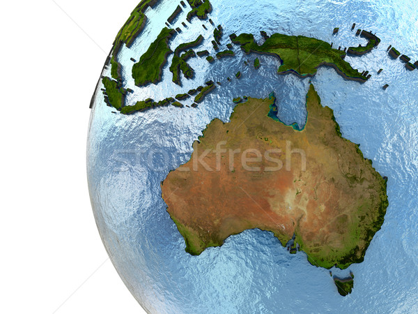 Australia ziemi wysoko szczegółowy planety Ziemi kontynenty Zdjęcia stock © Harlekino