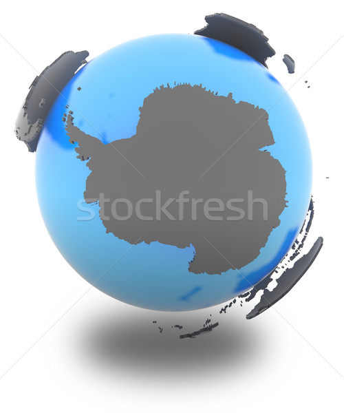 Antarctic on the globe Stock photo © Harlekino