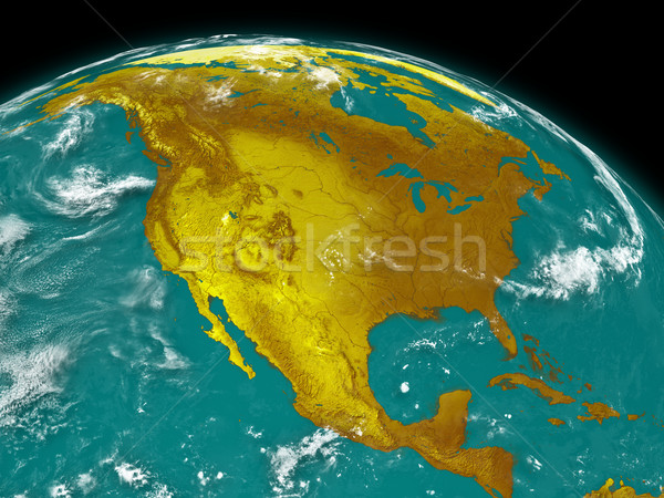észak Amerika Föld Föld izolált fekete Stock fotó © Harlekino