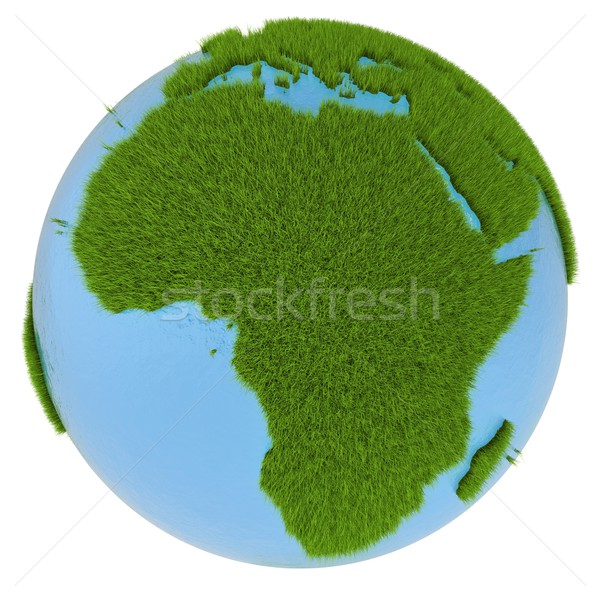 Stock photo: Africa on green planet